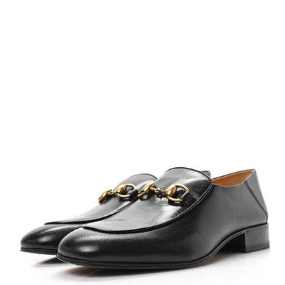 Gucci Goatskin Womens Horsebit Mid-Heel Loafers 38.5 Black 3 of 7