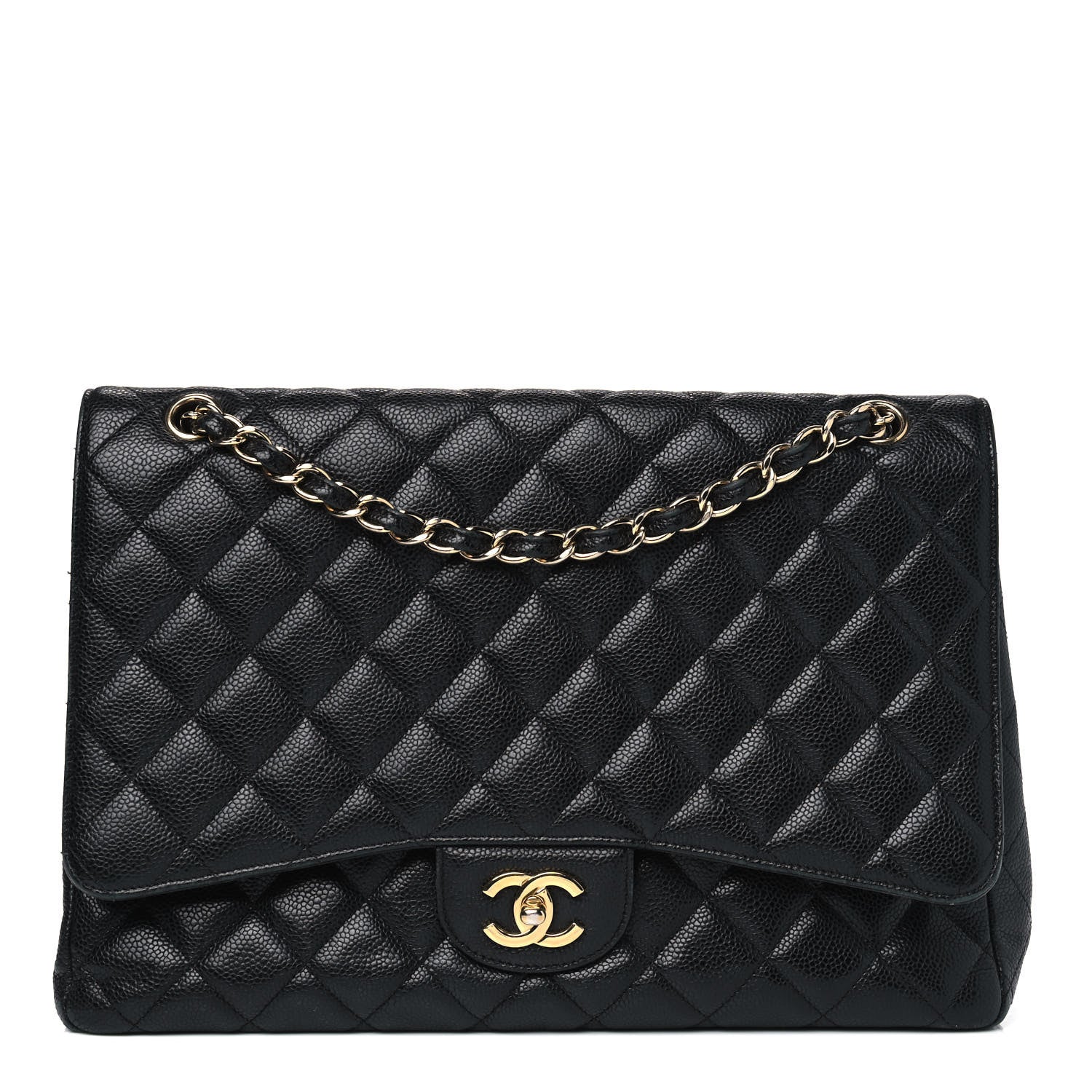 Chanel Caviar Quilted Maxi Single Flap Black 1 of 10