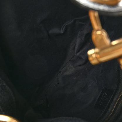 Gucci Monogram Piston Lock Jackie O Hobo Black 5 of 9