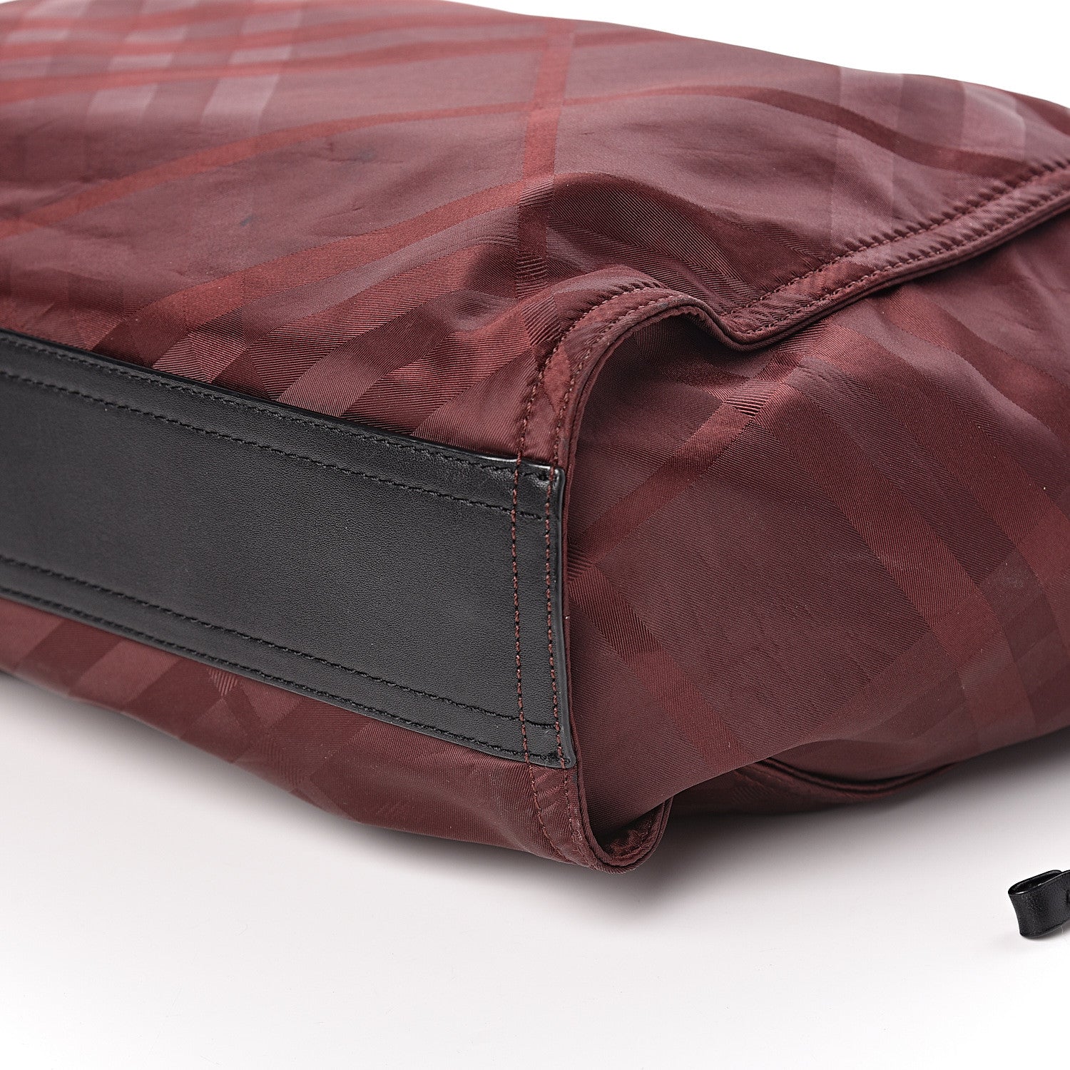 Burberry Nylon Buckleigh Packable Tote Bag Burgundy Red 10 of 11