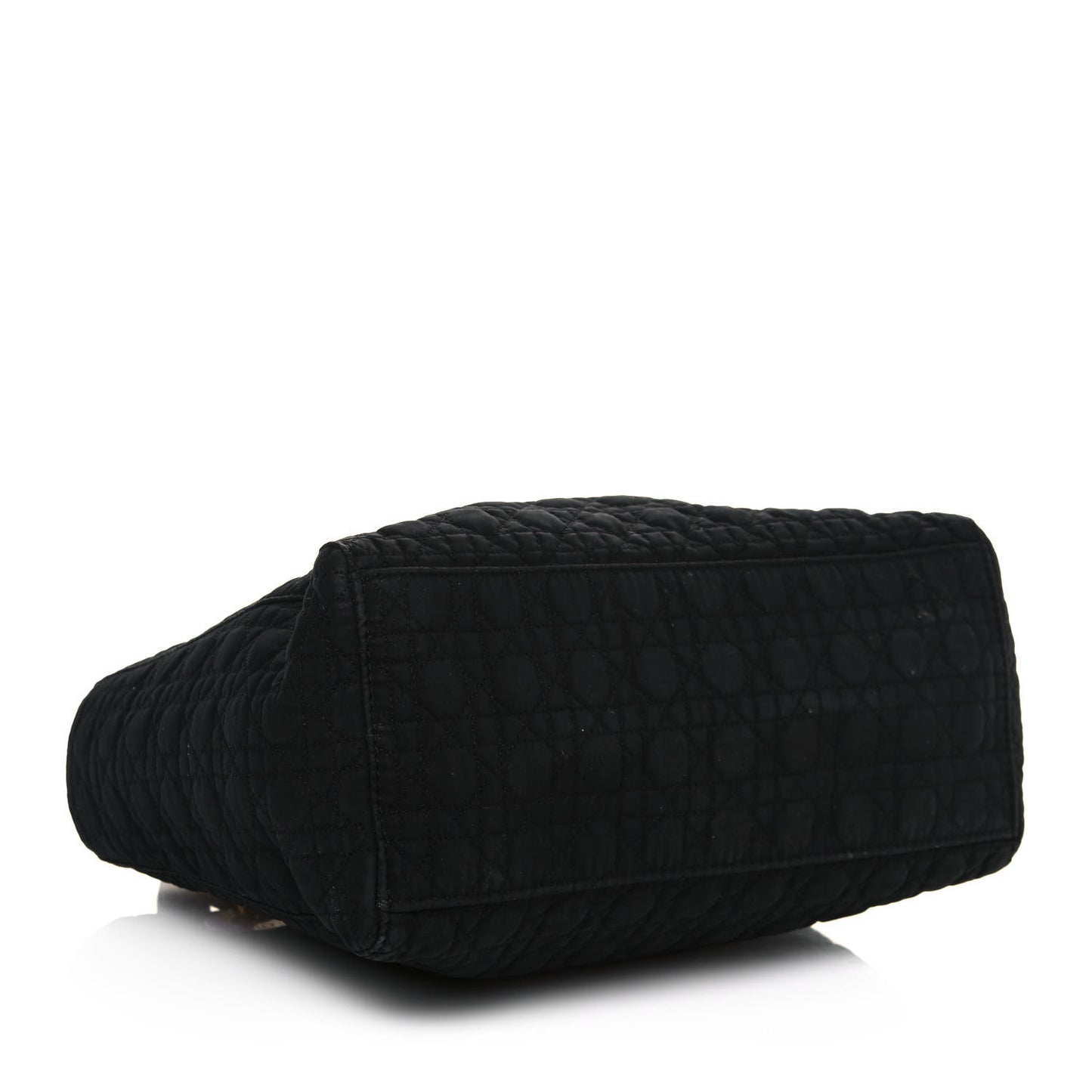 Nylon Cannage Medium Lady Dior Black