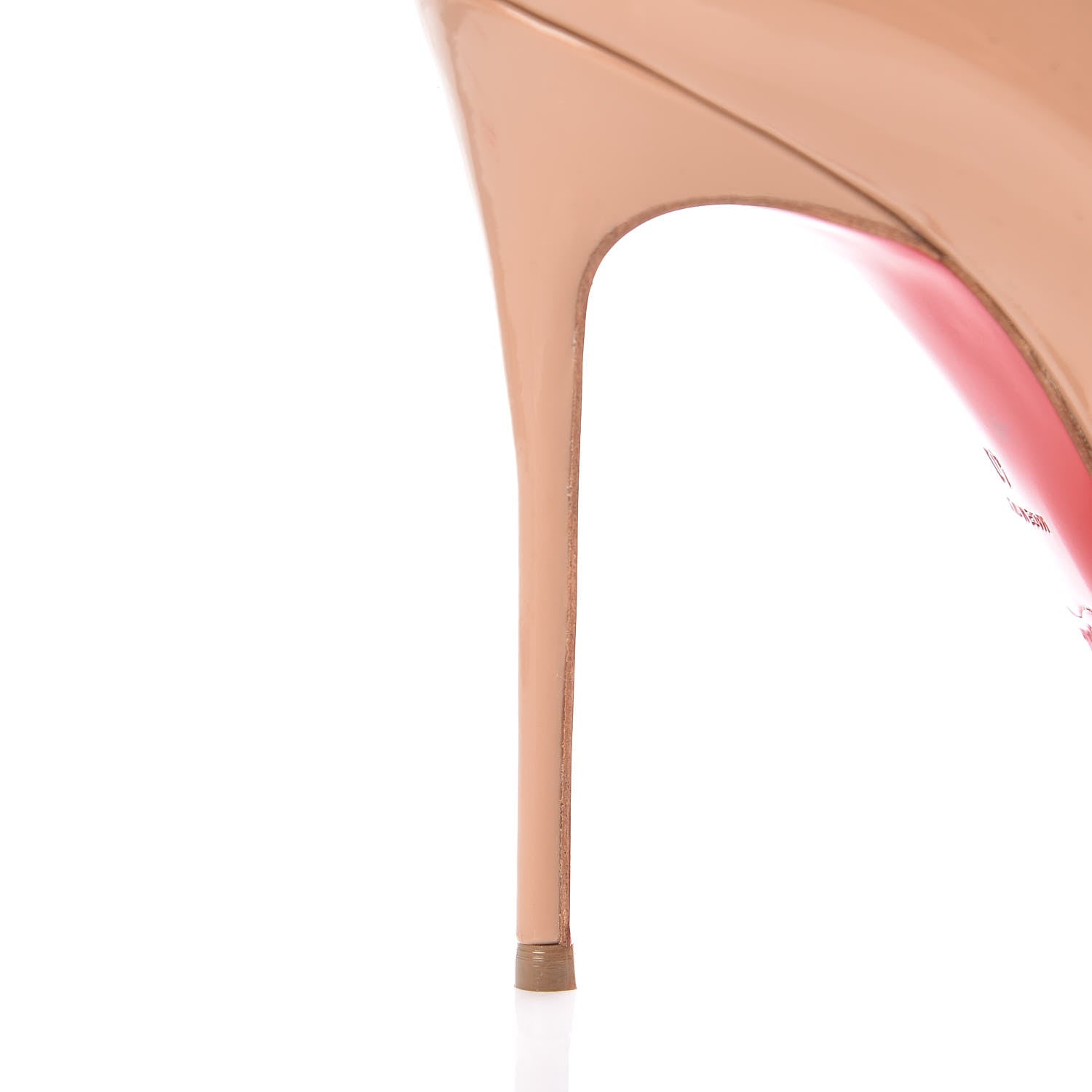 Christian Louboutin Patent Bow 110 Peep Toe Pumps 40 Nude 13 of 18
