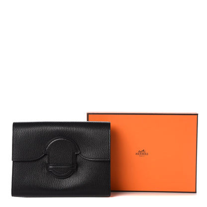 Hermes Chevre Mysore 1938 Wallet 19 Black 9 of 9