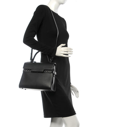 Delvaux Calfskin MM Tempete Satchel Black 2 of 8