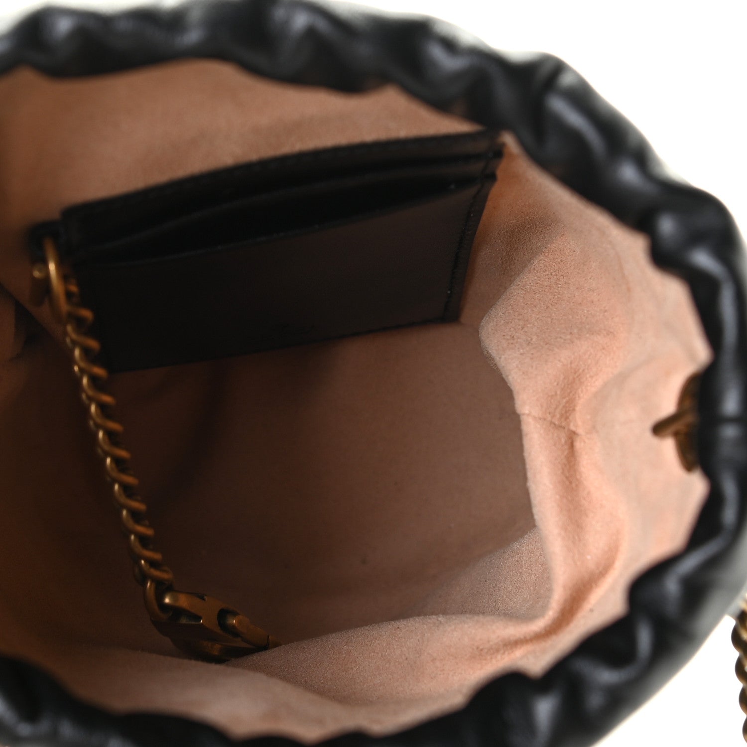 Gucci Calfskin Matelasse Mini GG Marmont 2.0 Bucket Bag Black 5 of 7