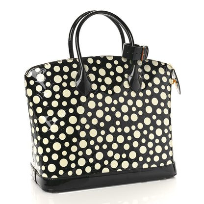 Louis Vuitton Vernis Kusama Infinity Dots Lockit MM Black 3 of 9