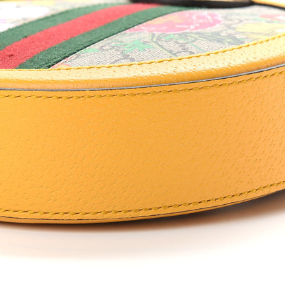 Gucci GG Supreme Monogram Flora Web Mini Ophidia Round Shoulder Bag Beige Multicolor Crop 9 of 9