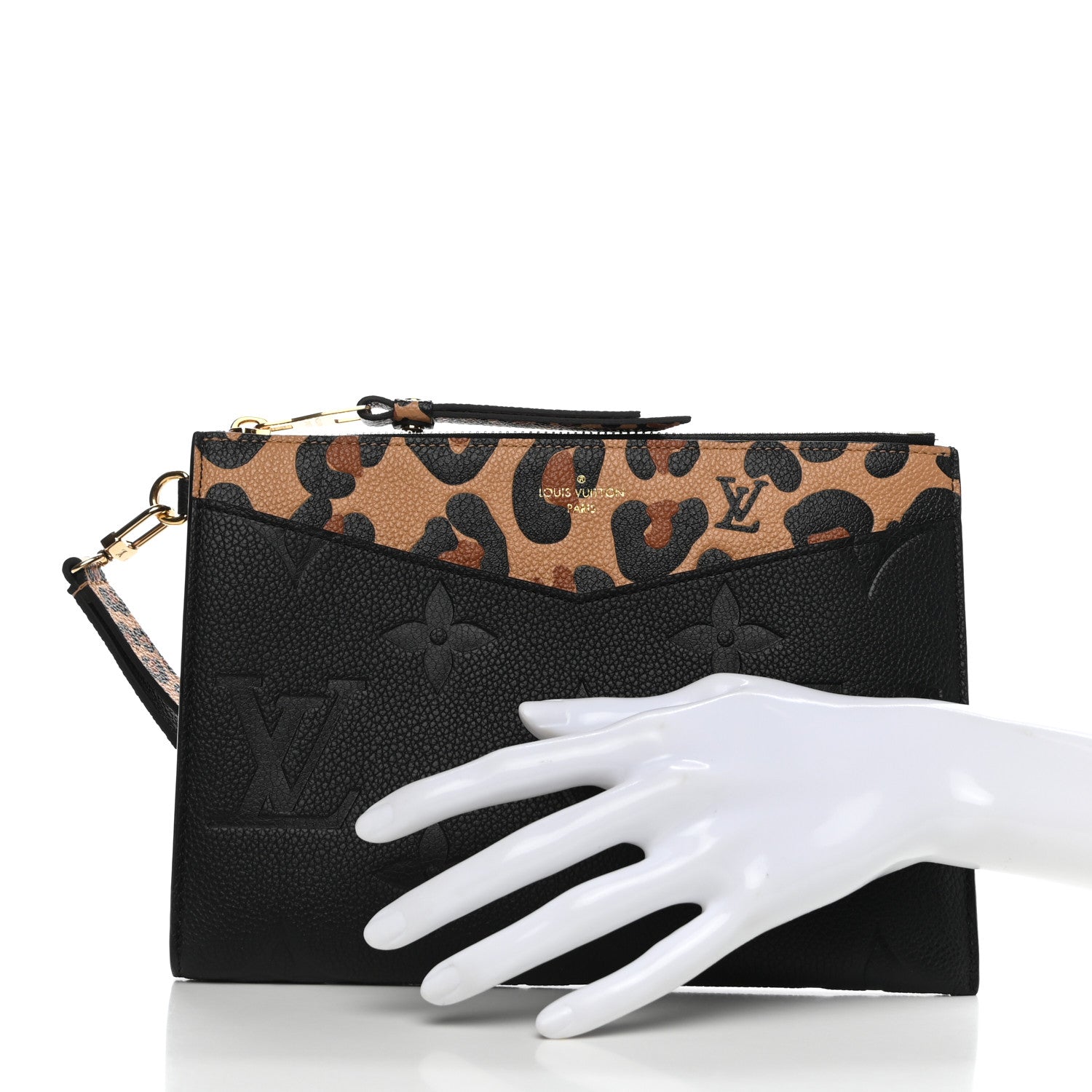 Louis Vuitton Empreinte Monogram Giant Wild at Heart Pochette Melanie MM Black 2 of 8