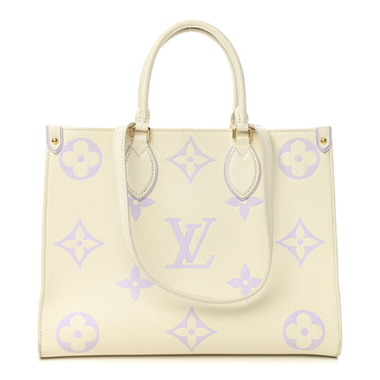 Louis Vuitton Empreinte Monogram Giant Onthego MM Latte Bubble Tea 1 of 11