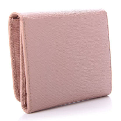 Prada Saffiano Metal Tri-Fold Wallet Orchidea 3 of 8