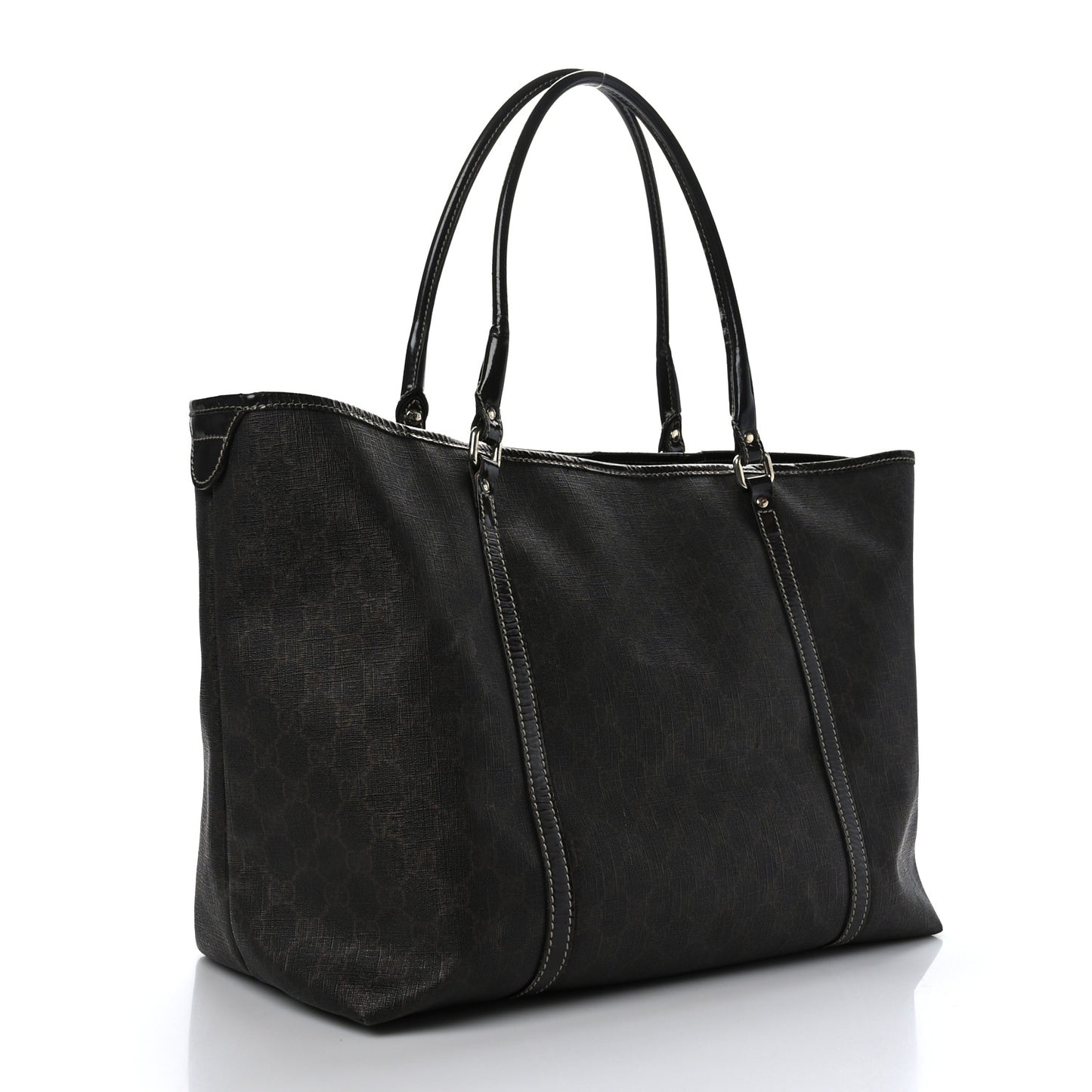 GG Plus Monogram Large Joy Tote Dark Brown