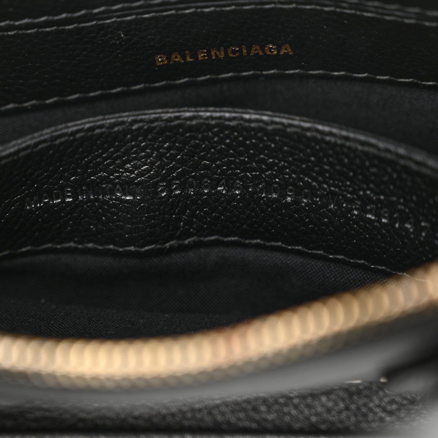 Balenciaga Signature Grained Calfskin XXS Ville Top Handle Bag Black White 7 of 10