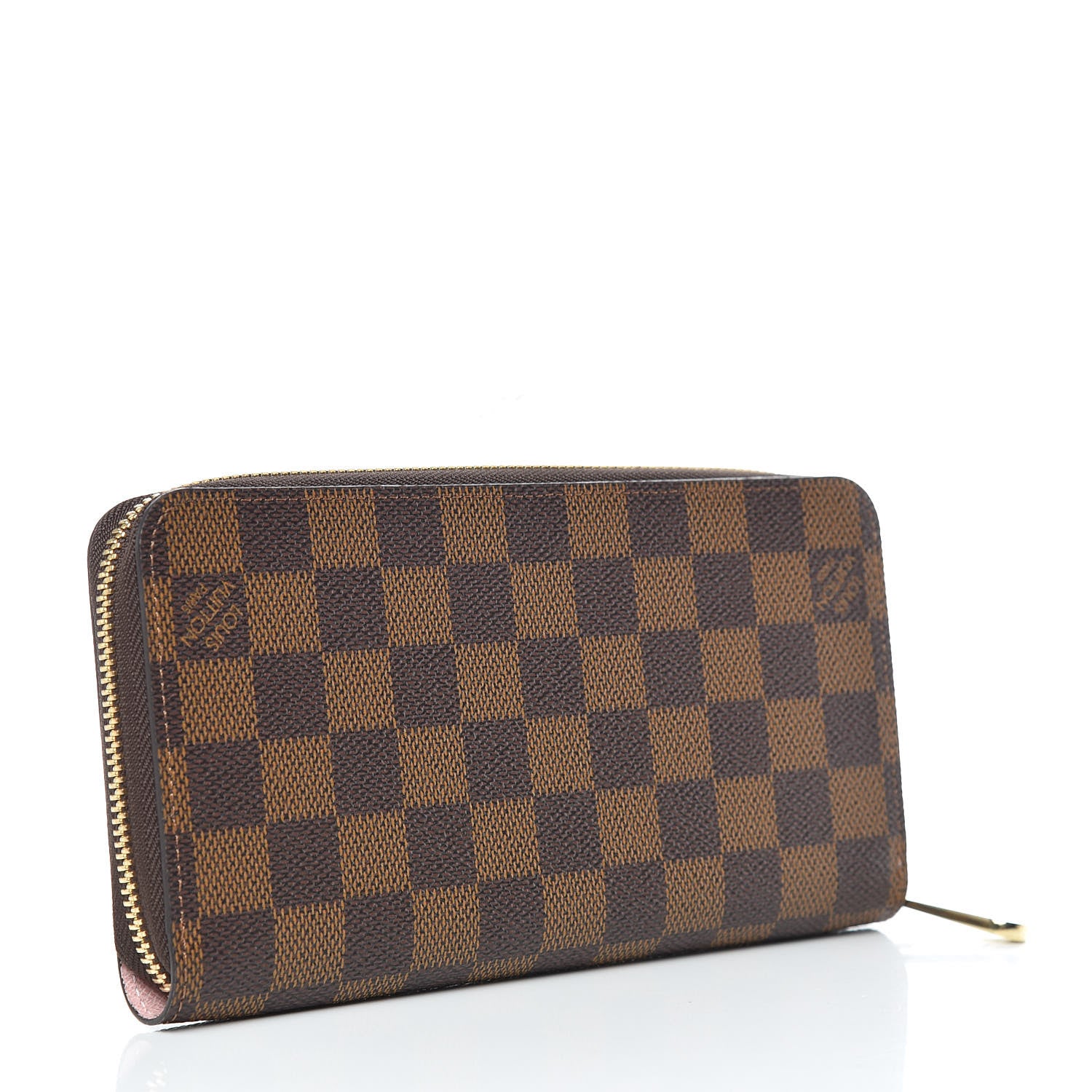 Louis Vuitton Damier Ebene Zippy Wallet Rose Ballerine 3 of 9