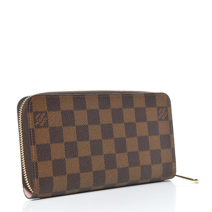 Louis Vuitton Damier Ebene Zippy Wallet Rose Ballerine 3 of 9