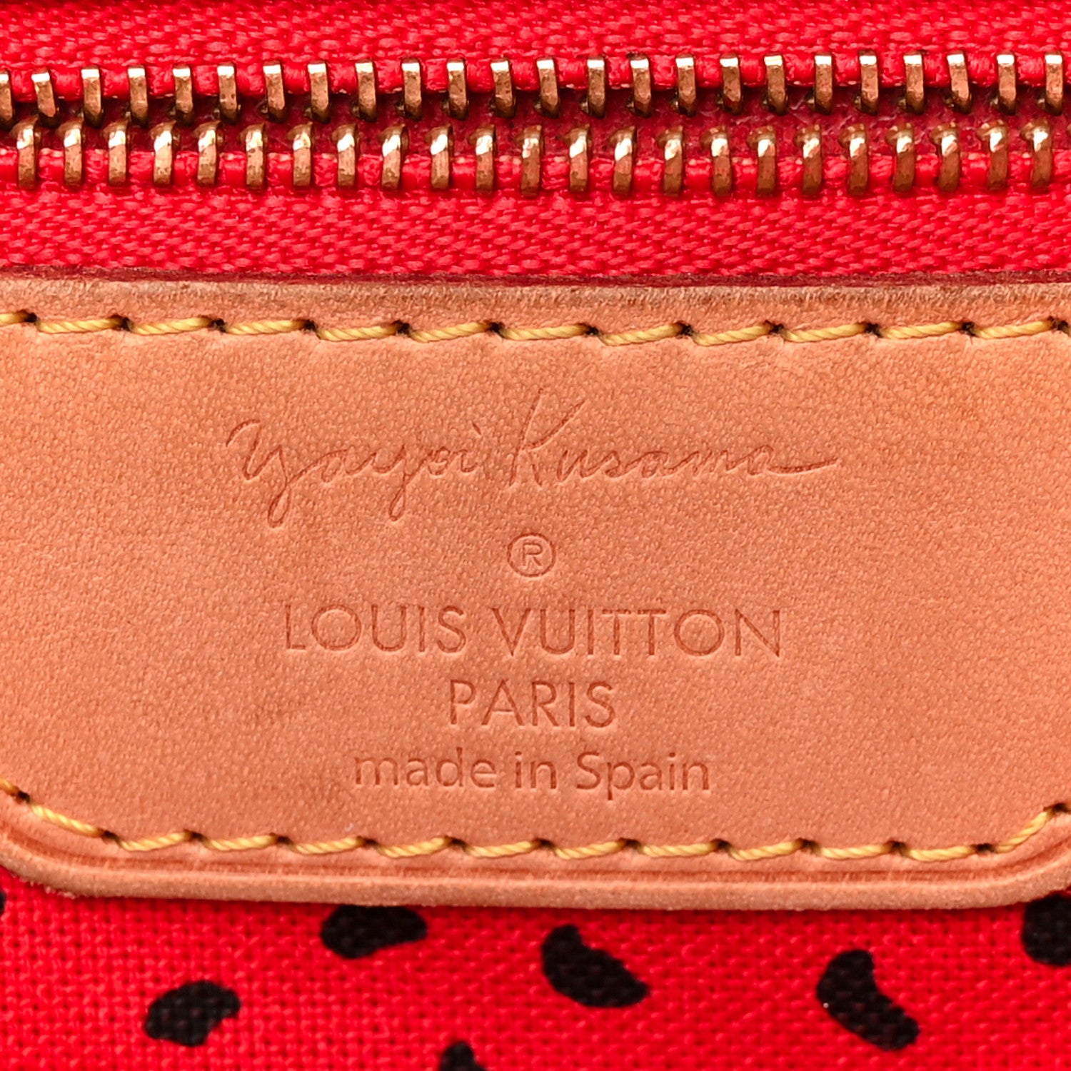 Louis Vuitton Monogram Kusama Waves Neverfull MM Red 6 of 13