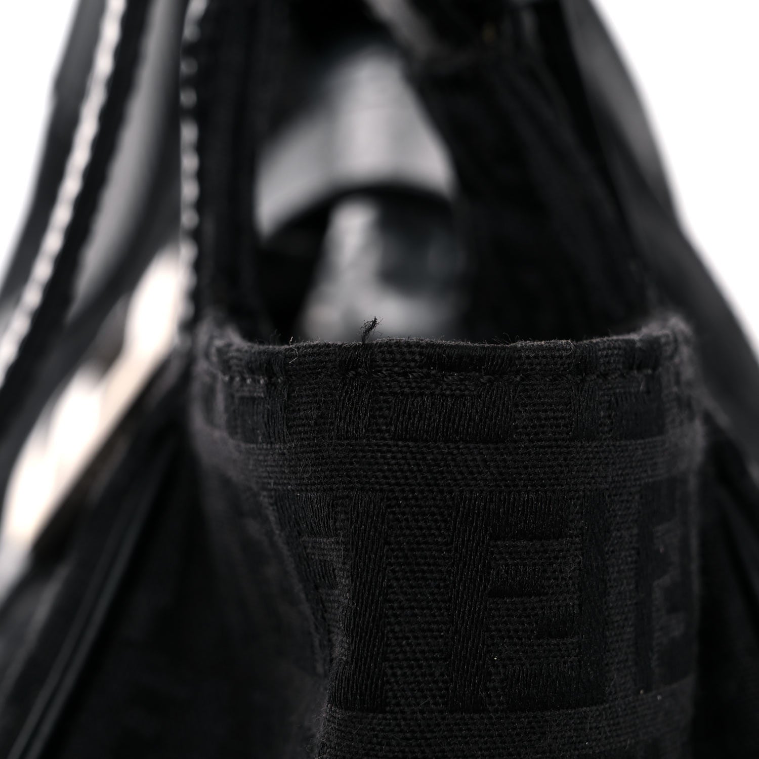 Fendi Zucchino Vitello Shoulder Bag Black 15 of 23