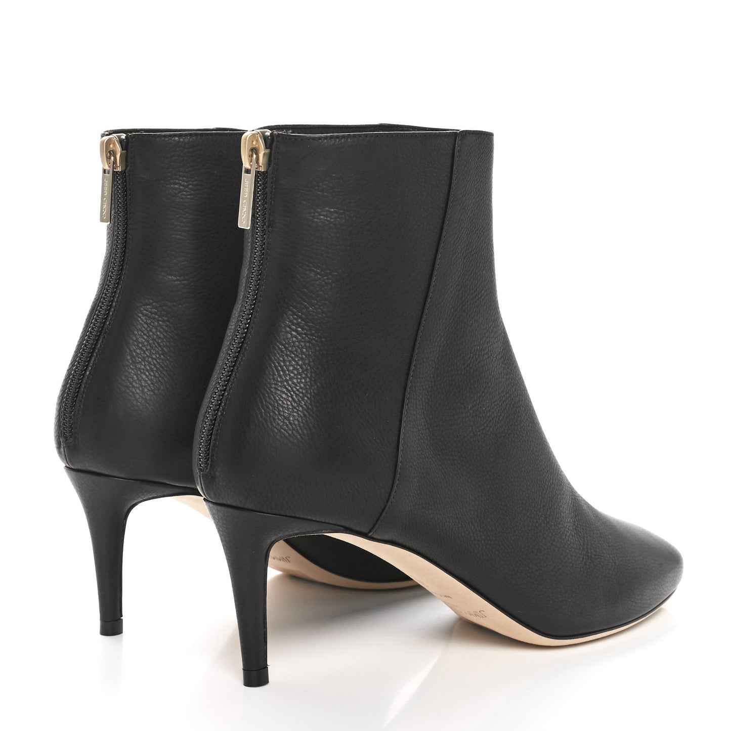 Grainy Calfskin Duke 65 Booties 38 Black
