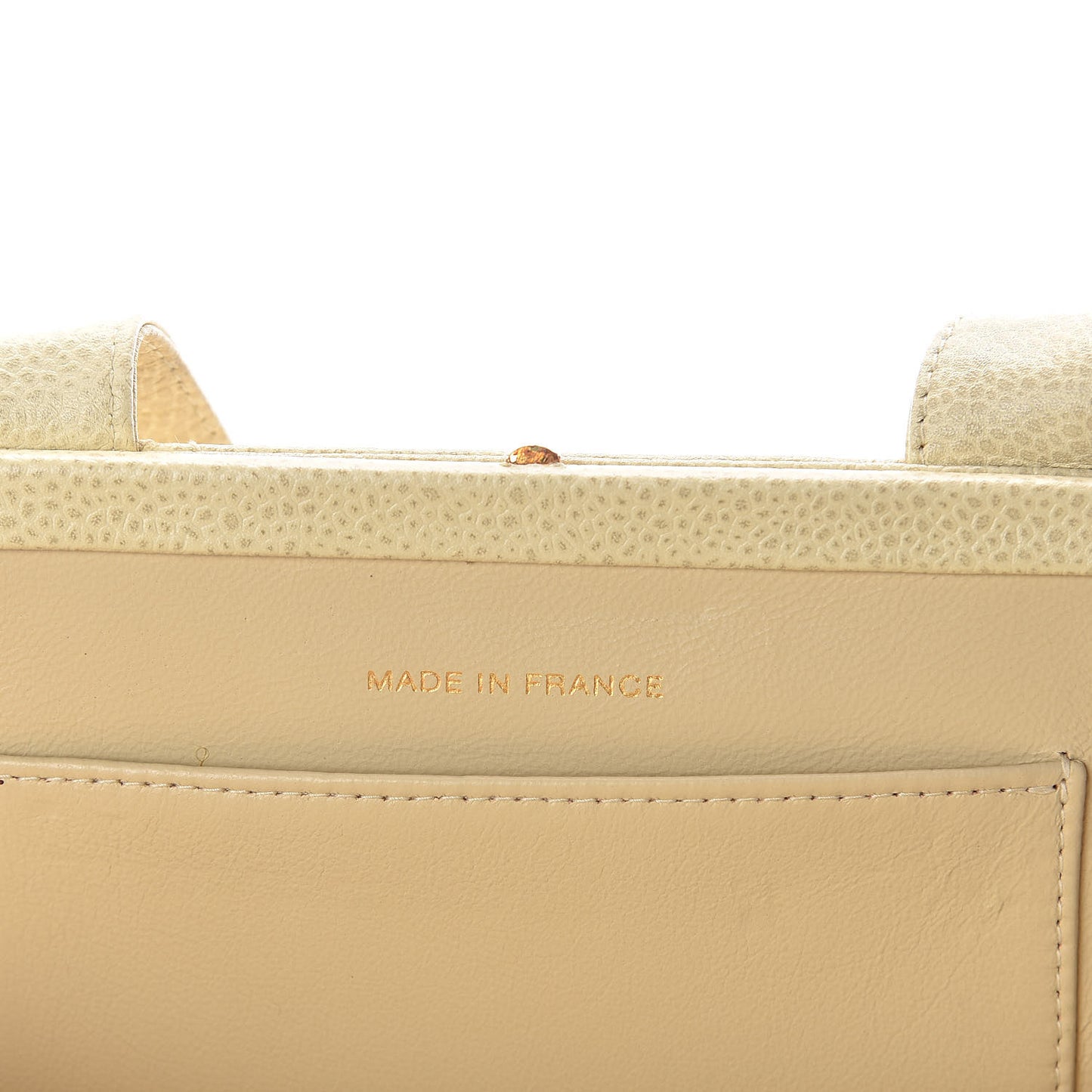 Caviar Quilted Frame Bag Ivory