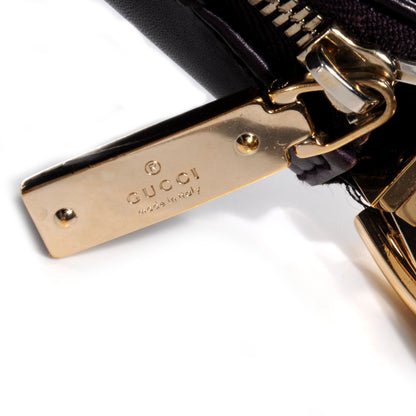 Gucci Leather Horsebit Embossed Glam Hobo Purple 8 of 8
