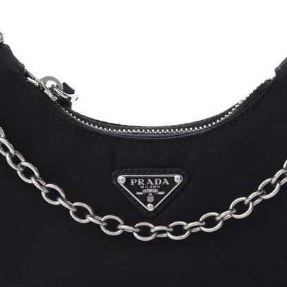 Prada Tessuto Nylon Mini Re-Edition 2000 Shoulder Bag Black 12 of 13