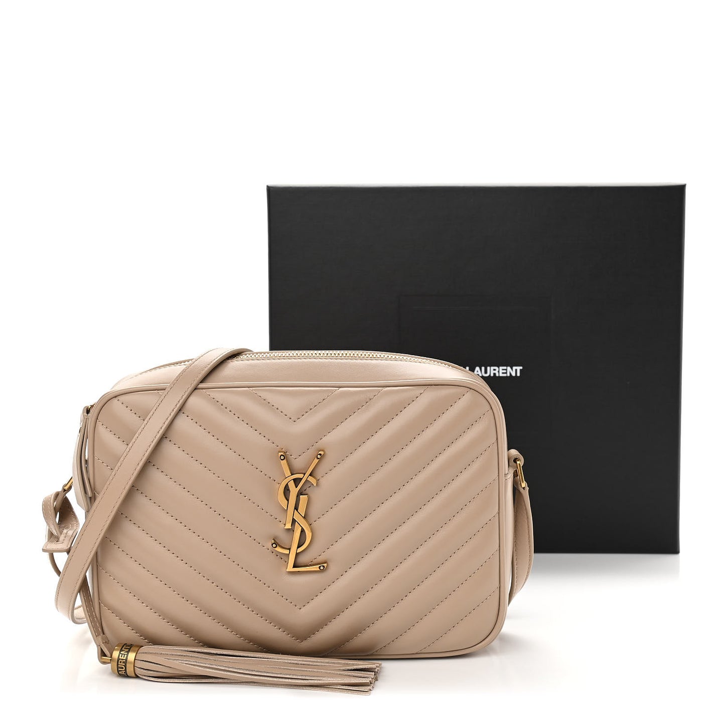 Calfskin Matelasse Monogram Lou Camera Bag Dark Beige