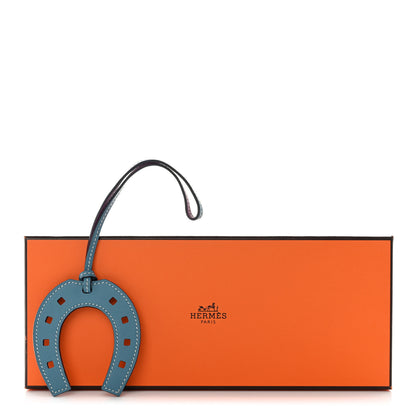 Hermes Swift Paddock Horseshoe Bag Charm Bleu Jean Anemone 4 of 4