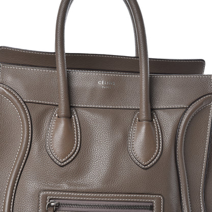 Celine Drummed Calfskin Mini Luggage Souris 7 of 9