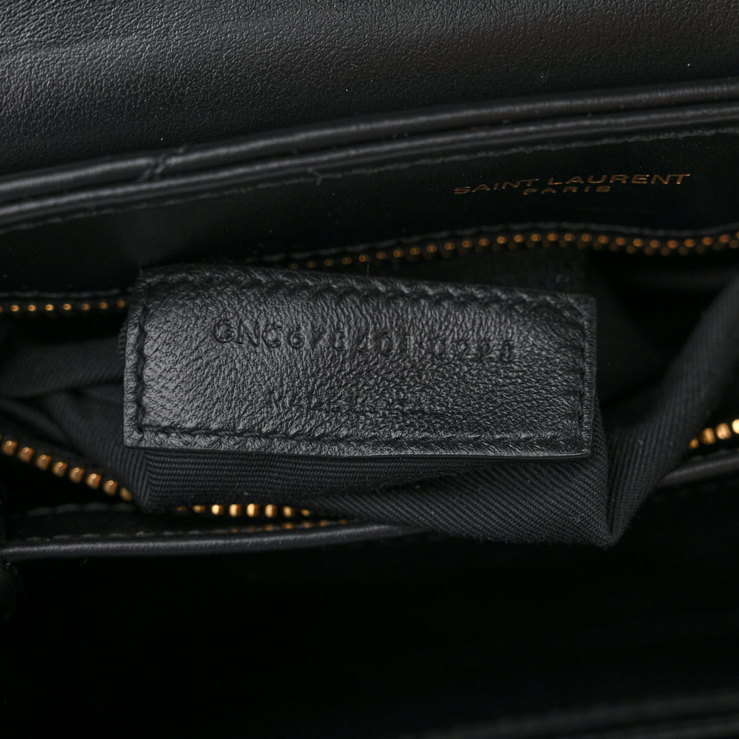 Calfskin Y Quilted Monogram Toy Loulou Crossbody Bag Black