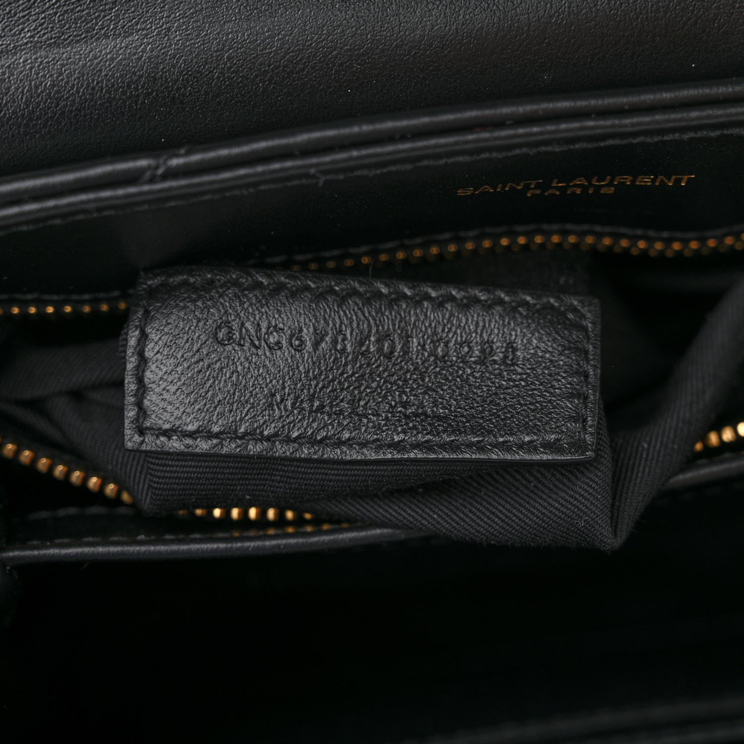 Saint Laurent Calfskin Y Quilted Monogram Toy Loulou Crossbody Bag Black 7 of 12