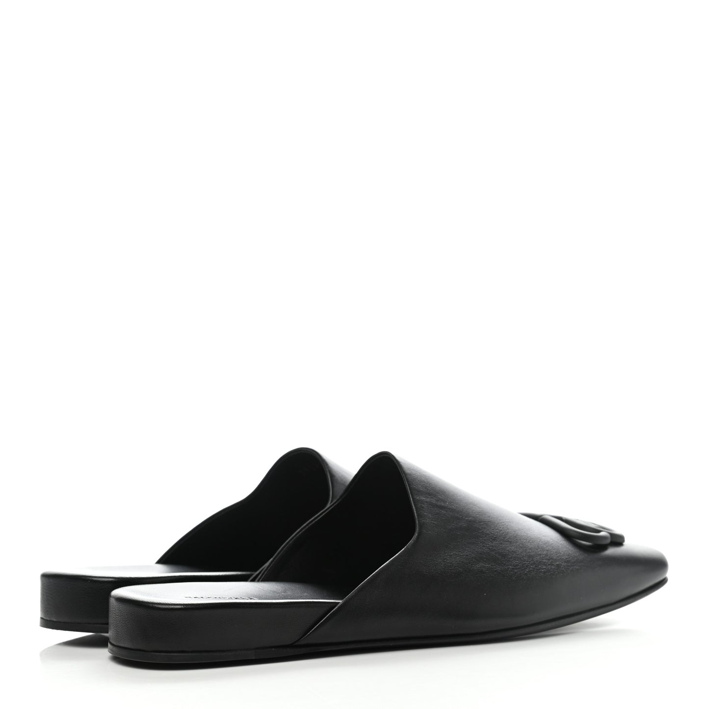 Smooth Calfskin Cozy BB Flat Carrera Mules 37 Black