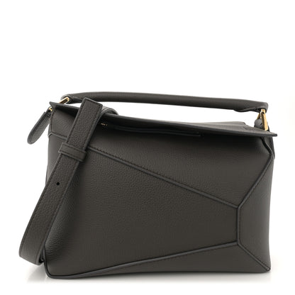 Loewe Soft Grained Calfskin Small Puzzle Edge Bag Dark Grey 1 of 10