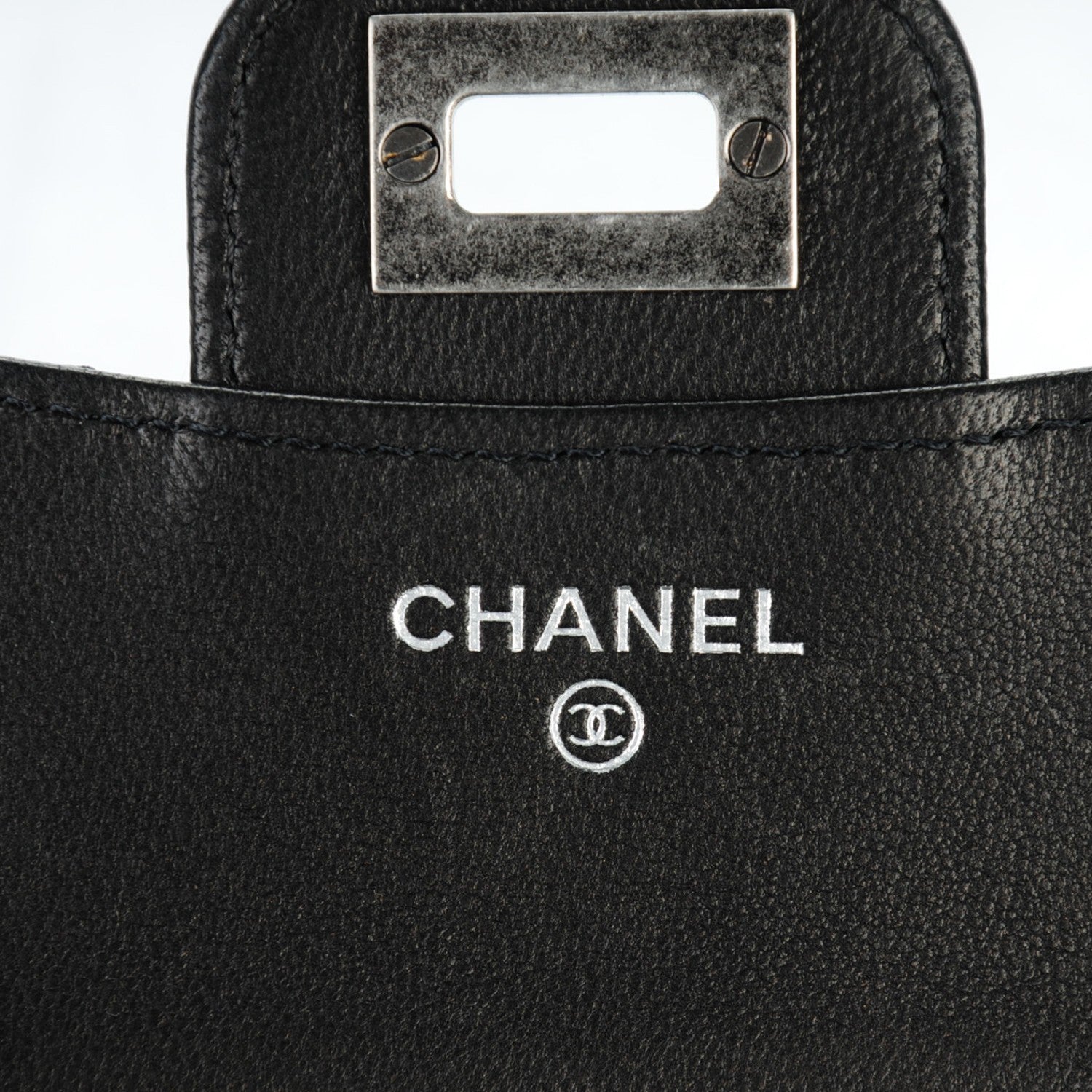 Chanel Aged Calfskin Quilted Reissue Compact Wallet Black 6 of 8