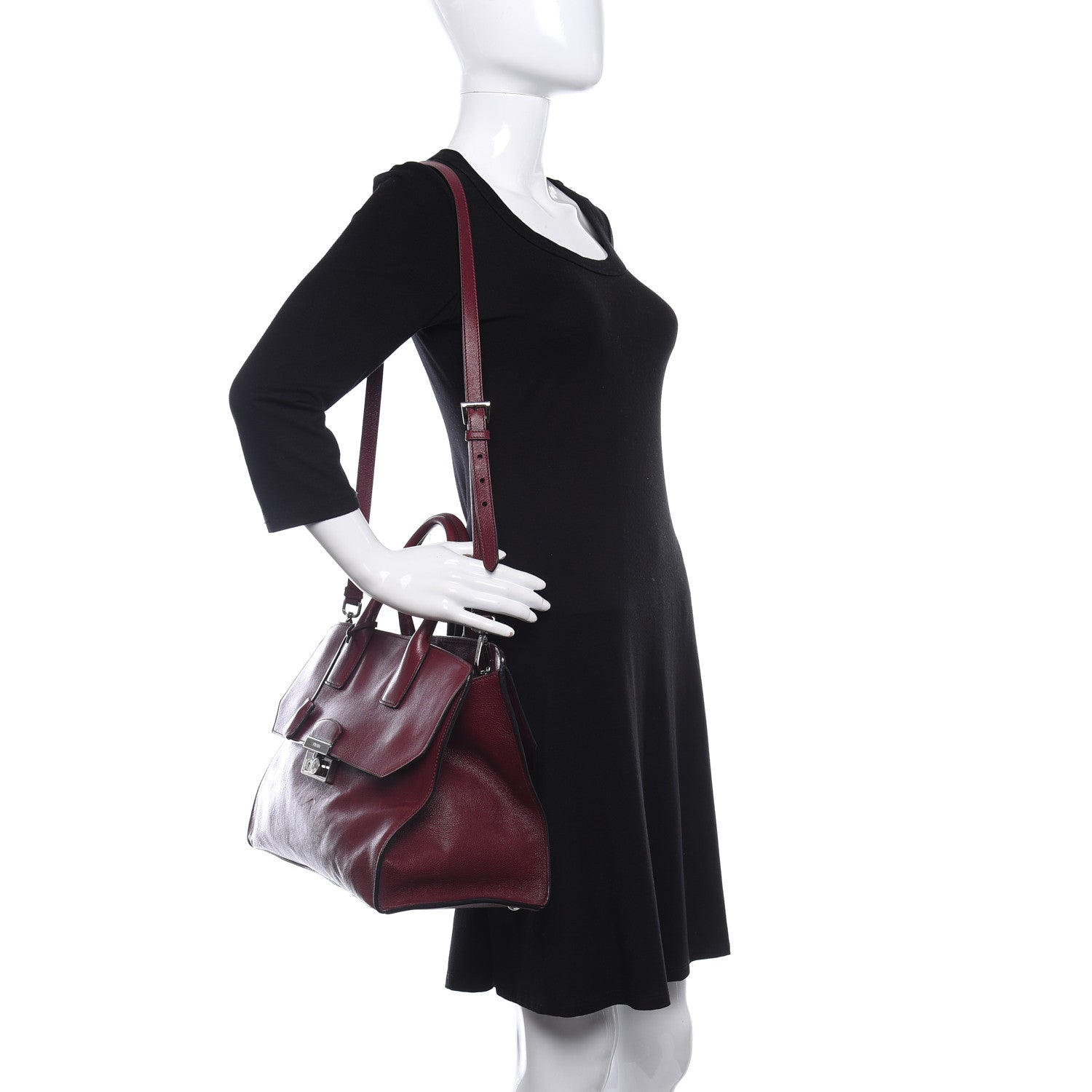 Prada Glace Calfskin Sound Tote Bag Ametista 2 of 15