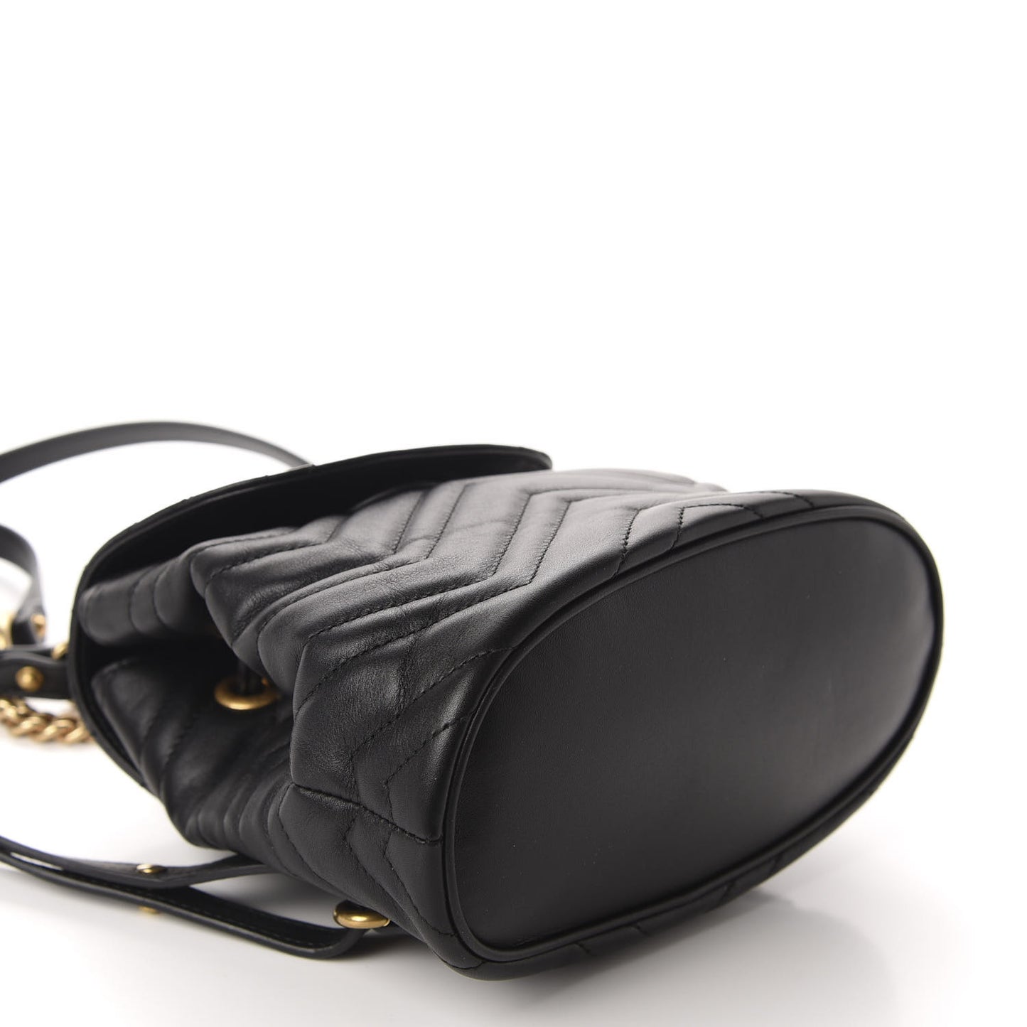 Calfskin Matelasse GG Marmont Flap Backpack Black