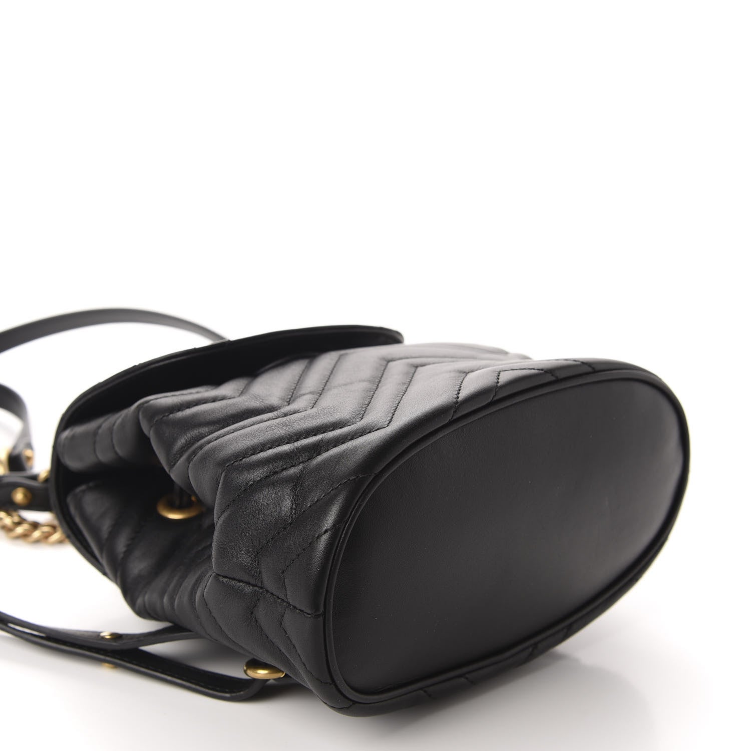 Gucci Calfskin Matelasse GG Marmont Flap Backpack Black 3 of 9