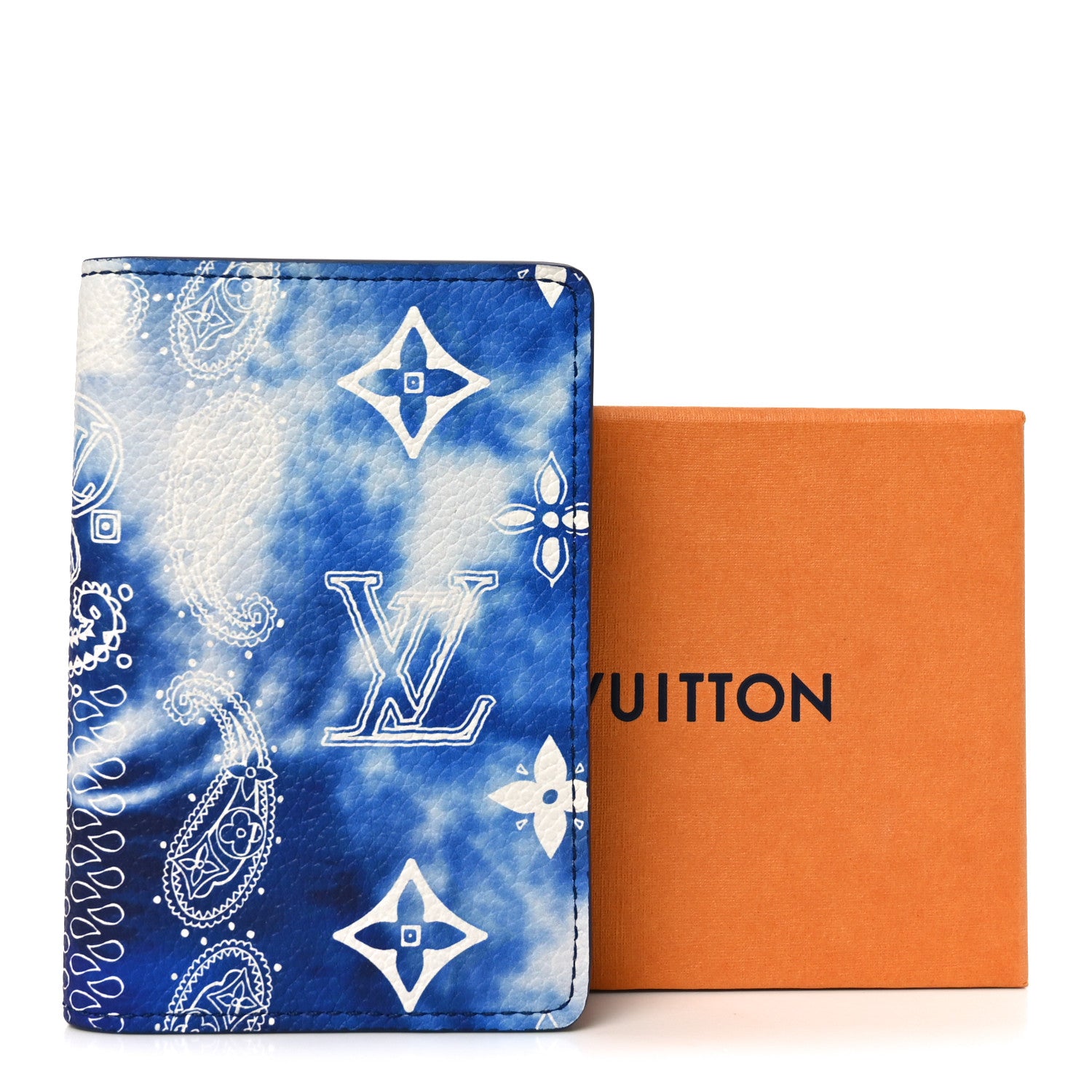 Louis Vuitton Cowhide Monogram Bandana Pocket Organizer Blue 7 of 7