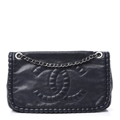 Chanel Calfskin Medium On the Bund Flap Navy 1 of 15