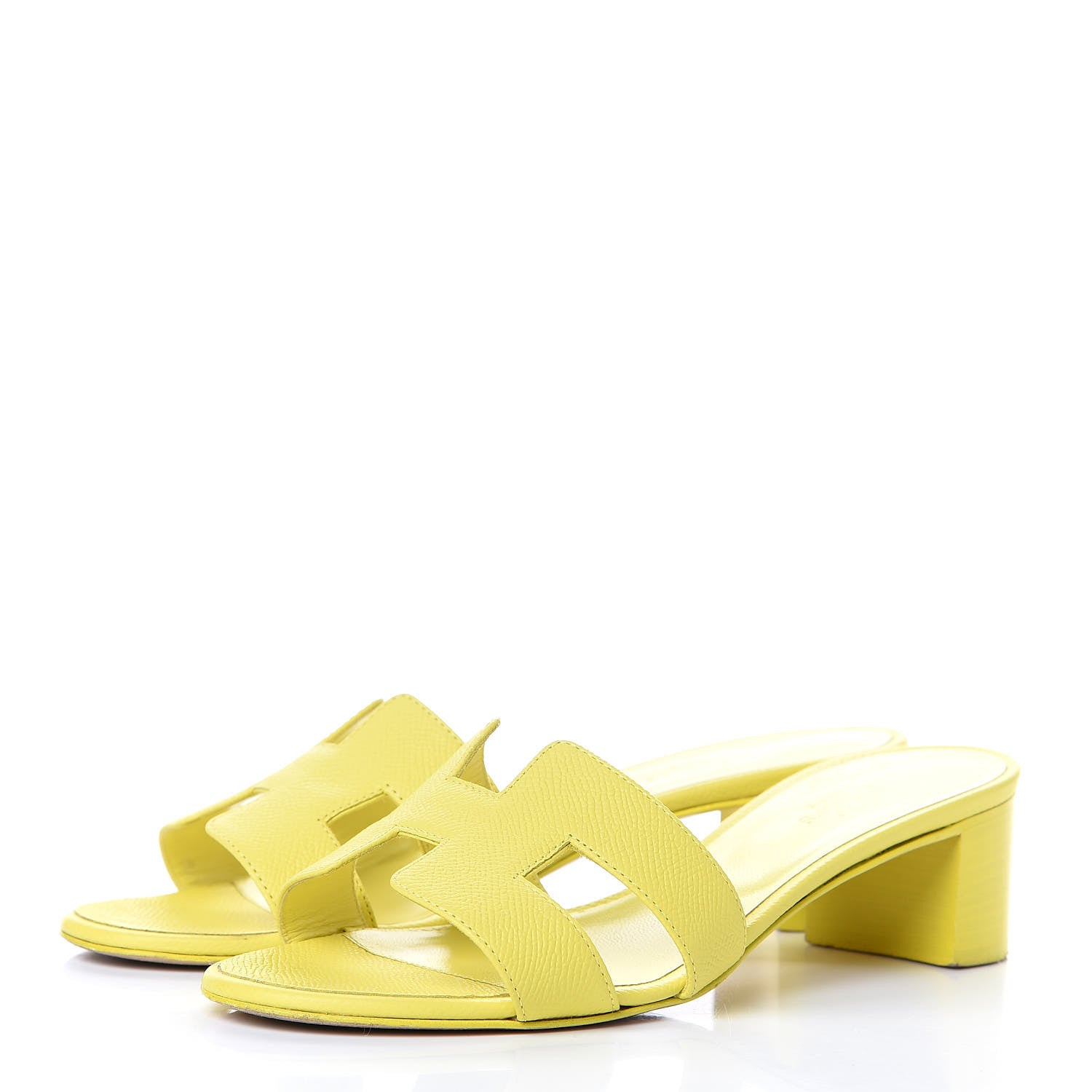 Hermes Epsom Oasis Sandals 37 Jaune Pollen 3 of 16