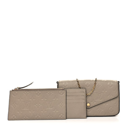 Louis Vuitton Empreinte Pochette Felicie Chain Wallet Tourterelle 1 of 18