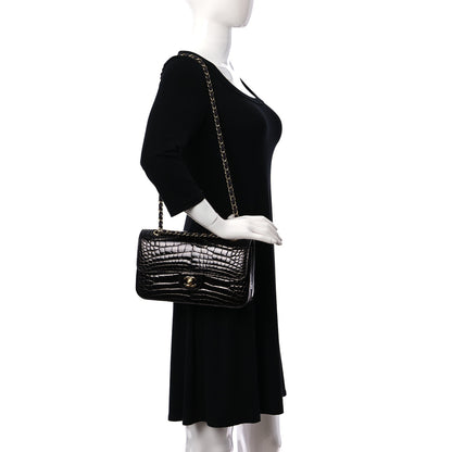 Chanel Alligator Medium Double Flap Purple 2 of 13