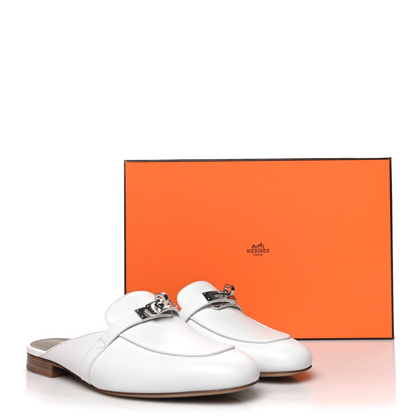 Calfskin Oz Mules 37 White