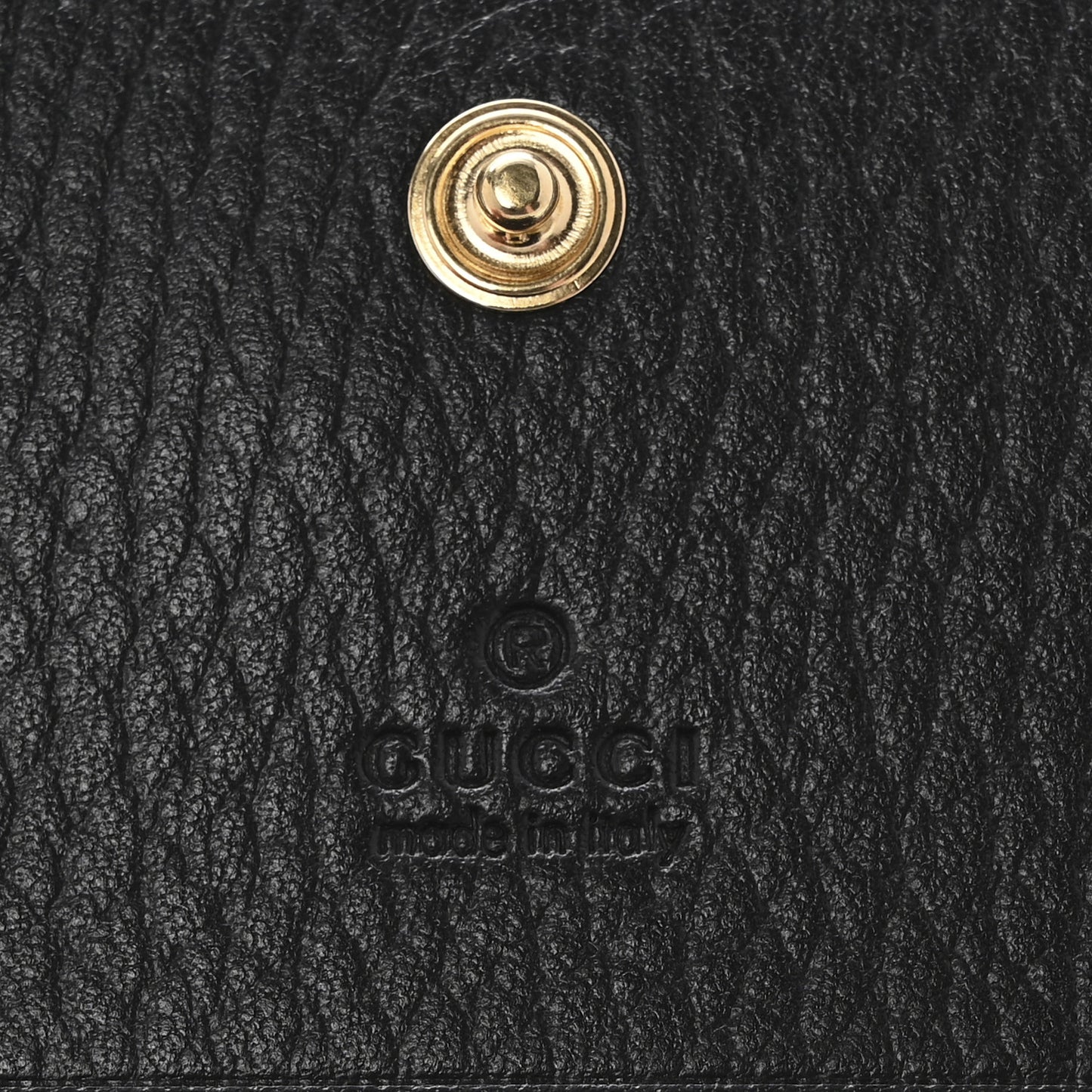 Dollar Calfskin GG Supreme Monogram GG Marmont Card Case Black Beige Ebony