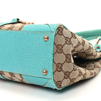 Gucci Monogram Calfskin Large Bardot Shoulder Bag Turquoise 10 of 11