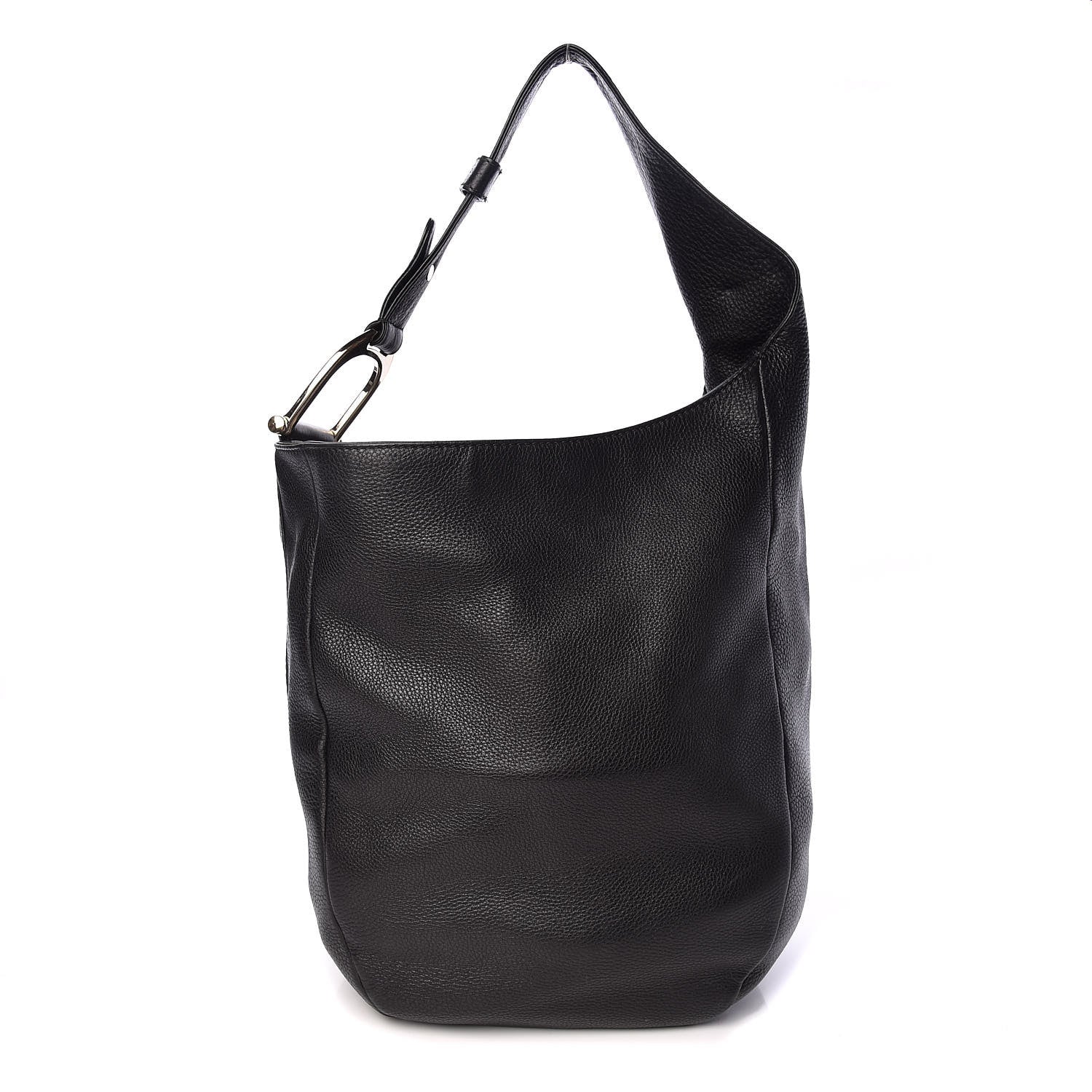 Gucci Calfskin Greenwich Medium Shoulder Bag Black 1 of 13