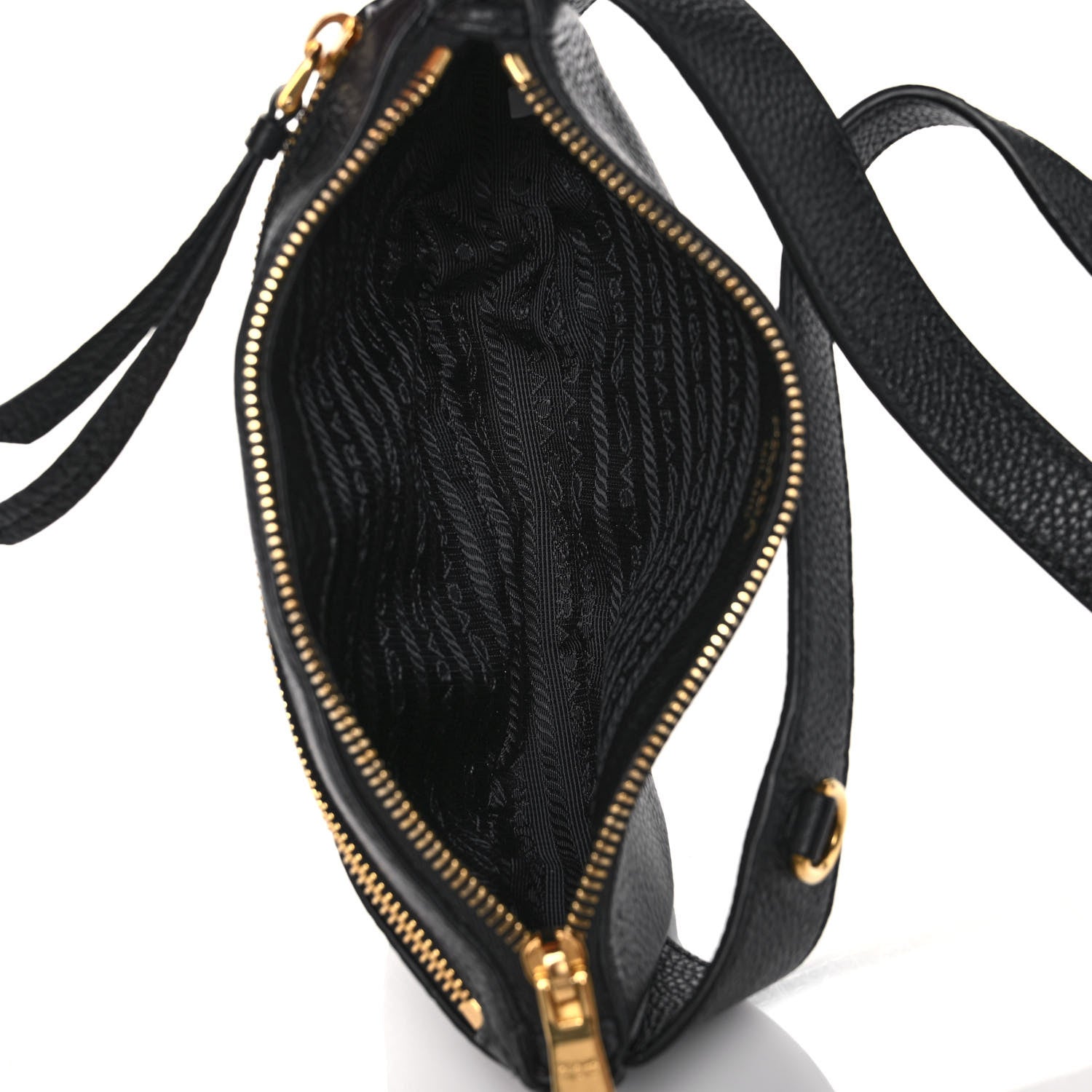 Prada Vitello Daino Small Belt Bag Black 4 of 12