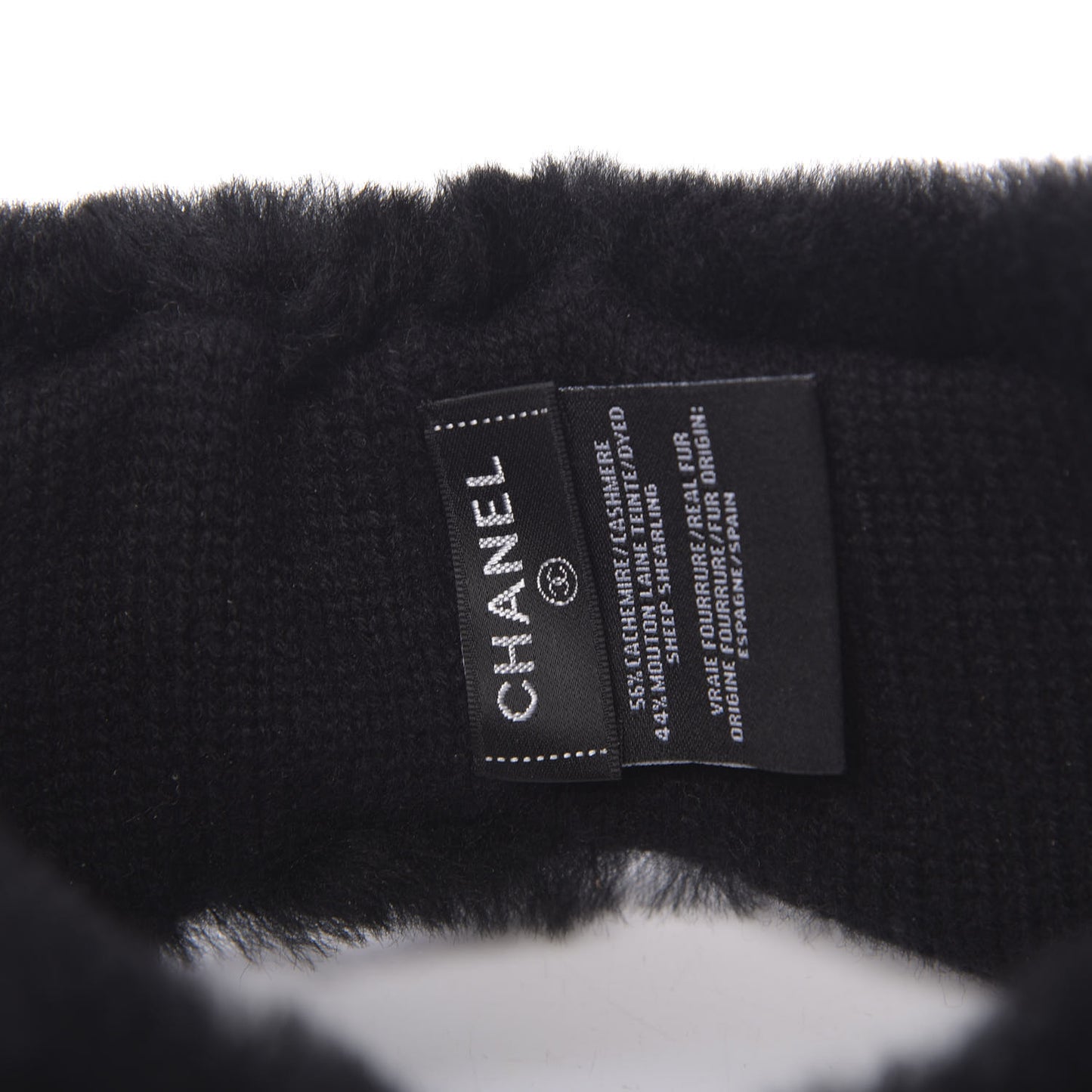 Cashmere Blend Logo Headband Black White