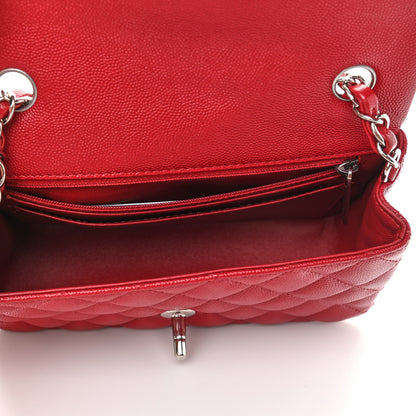 Chanel Caviar Quilted Mini Rectangular Flap Dark Red 5 of 11