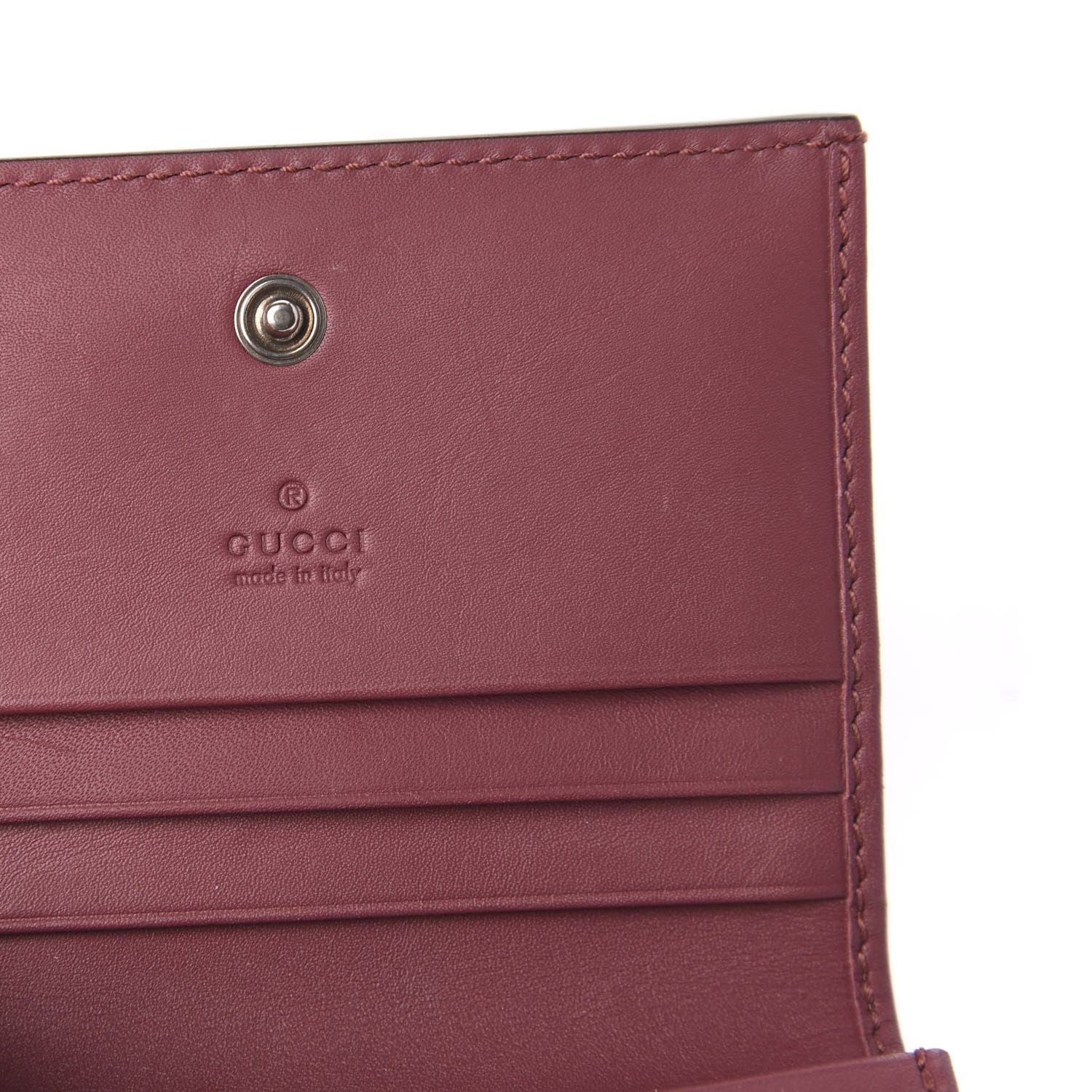 Gucci GG Supreme Monogram Blooms Card Case Beige Multicolor Dry Rose 6 of 8