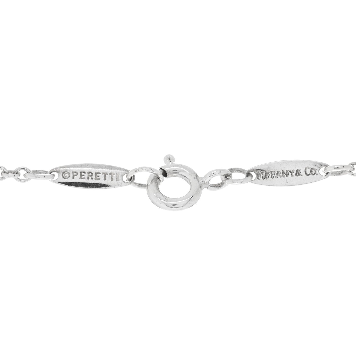 Sterling Silver 22mm Elsa Peretti Open Heart Pendant Necklace