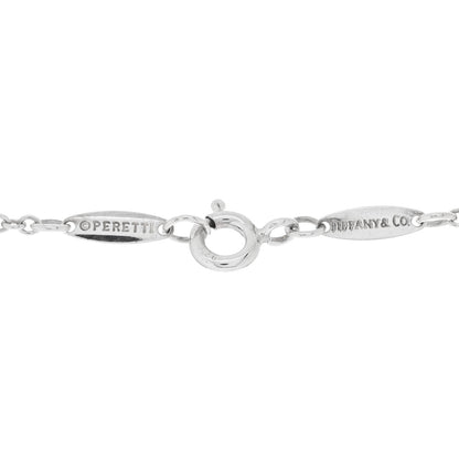 Tiffany Sterling Silver 22mm Elsa Peretti Open Heart Pendant Necklace 5 of 5